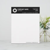 Lettre À En-tête Symbole d'ouverture en-tête couleur 2in - Noir (Debout devant)