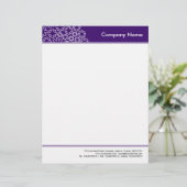 Lettre À En-tête Tête et pied - Astérisque - Violet profond (Debout devant)