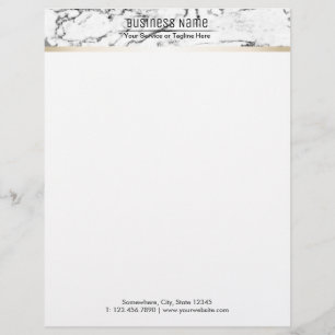 Lettre À En-tête Texture en pierre de marbre moderne de mandataire