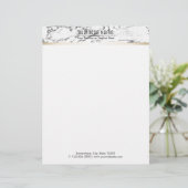 Lettre À En-tête Texture en pierre de marbre moderne de mandataire (Debout devant)