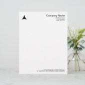 Lettre À En-tête Triangle incurvé - Noir (Debout devant)