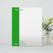Lettre À En-tête verts professionnels (Debout devant)