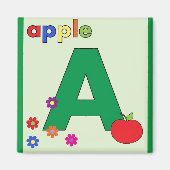Lettre "A" est pour Apple Magnet (Devant)