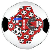 Lettre A Monogramme de soccer personnalisée (Tourné)