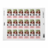 Lettre A Monogramme Étiquettes de adresse de PHOTO (Feuille entière)