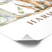 Lettre alphabet animal H Enfants Nom Renard Poster (Coin)