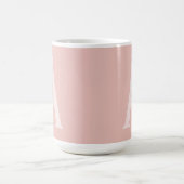 LETTRE Alphabet Blush rose Monogramme café Mug (Centre)