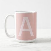 LETTRE Alphabet Blush rose Monogramme café Mug (Gauche)