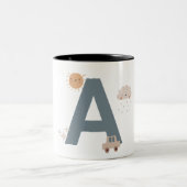 Lettre alphabet boho A - mug (Centre)