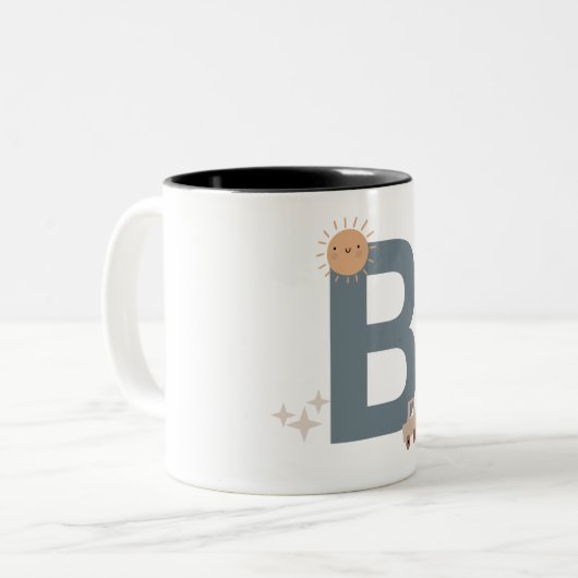 Lettre alphabet Boho B - mug (Devant gauche)