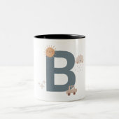 Lettre alphabet Boho B - mug (Centre)