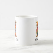 Lettre alphabet de jardin M Monogram Café Mug (Centre)