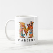 Lettre alphabet de jardin M Monogram Café Mug (Gauche)