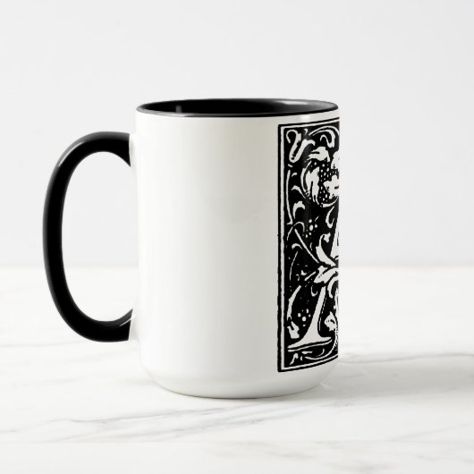 Lettre alphabet de style Renaissance A sur Mug (Gauche)