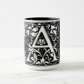 Lettre alphabet de style Renaissance A sur Mug (Centre)