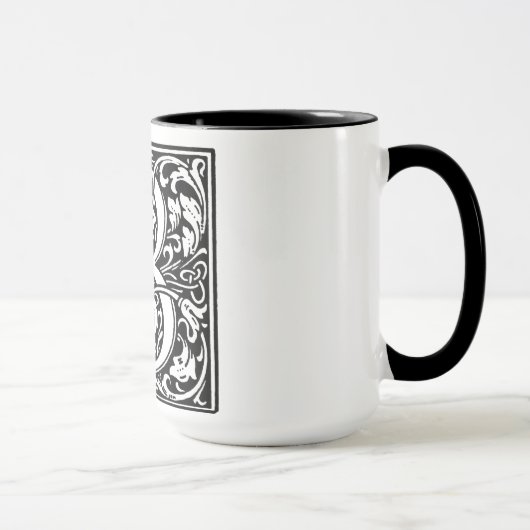 Lettre alphabet de style Renaissance B sur Mug (Droite)