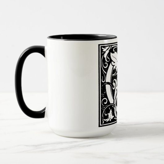 Lettre alphabet de style Renaissance G sur Mug (Gauche)