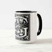 Lettre alphabet de style Renaissance G sur Mug (Devant droit)