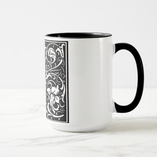 Lettre alphabet de style Renaissance I sur Mug (Droite)