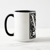 Lettre alphabet de style Renaissance W sur Mug (Gauche)