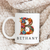 Lettre alphabet du jardin B Monogramme Café Mug