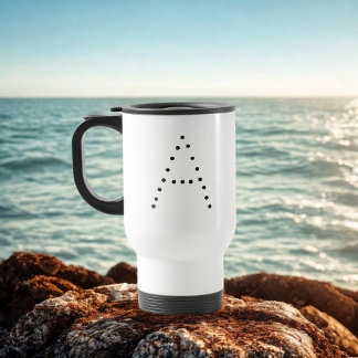 Lettre alphabet Monogramme moderne Mug de voyage
