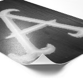 LETTRE Alphabet Photographie A10 Noir & Blanc 4x6 (Coin)