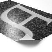 LETTRE Alphabet Photographie A8 Noir et Blanc 4x6 (Coin)