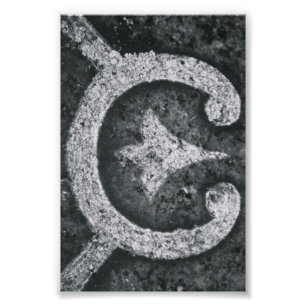 LETTRE Alphabet Photographie C1 Noir et Blanc 4x6