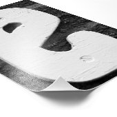 LETTRE Alphabet Photographie E10 Noir & Blanc 4x6 (Coin)