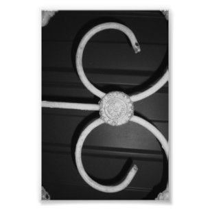 LETTRE Alphabet Photographie E8 Noir et Blanc 4x6