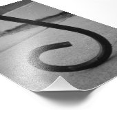 LETTRE Alphabet Photographie J6 Noir et Blanc 4x6 (Coin)