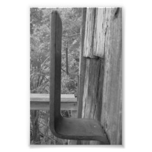 LETTRE Alphabet Photographie L6 Noir et Blanc 4x6