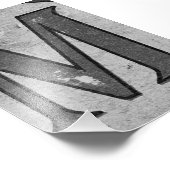 LETTRE Alphabet Photographie M3 noir et blanc 4x6 (Coin)