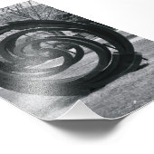 Lettre alphabet Photographie O7 noir et blanc 4x6 (Coin)