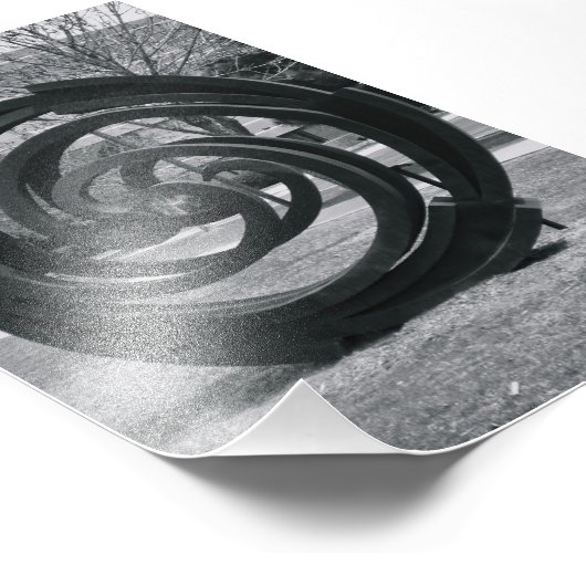 Lettre alphabet Photographie O7 noir et blanc 4x6 (Coin)