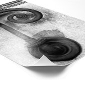 LETTRE Alphabet Photographie P4 Noir et Blanc 4x6 (Coin)