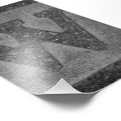 Lettre alphabet Photographie W3 noir et blanc 4x6 (Coin)