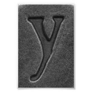 LETTRE Alphabet Photographie Y6 Noir et Blanc 4x6