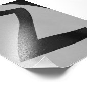 LETTRE Alphabet Photographie Z1 Noir et Blanc 4x6 (Coin)