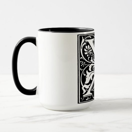Lettre alphabet Renaissance X sur Mug (Gauche)