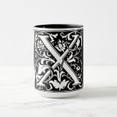 Lettre alphabet Renaissance X sur Mug (Centre)