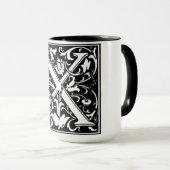 Lettre alphabet Renaissance X sur Mug (Devant droit)