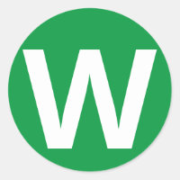 LETTRE Alphabet Sticker "W"