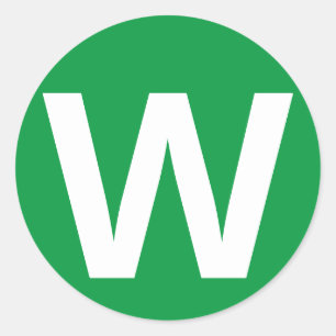 LETTRE Alphabet Sticker "W"