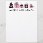 Lettre Arbre de Noël et présente en-tête (Devant)