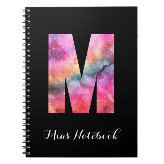 LETTRE arc-en-ciel Galaxy M Carnet (Devant)