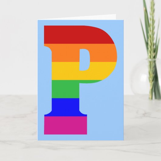 LETTRE arc-en-ciel P (Devant)