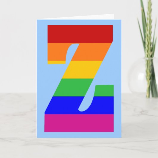 LETTRE arc-en-ciel Z (Devant)