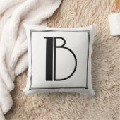 Lettre Art déco B Coussin monogramme (Couverture)